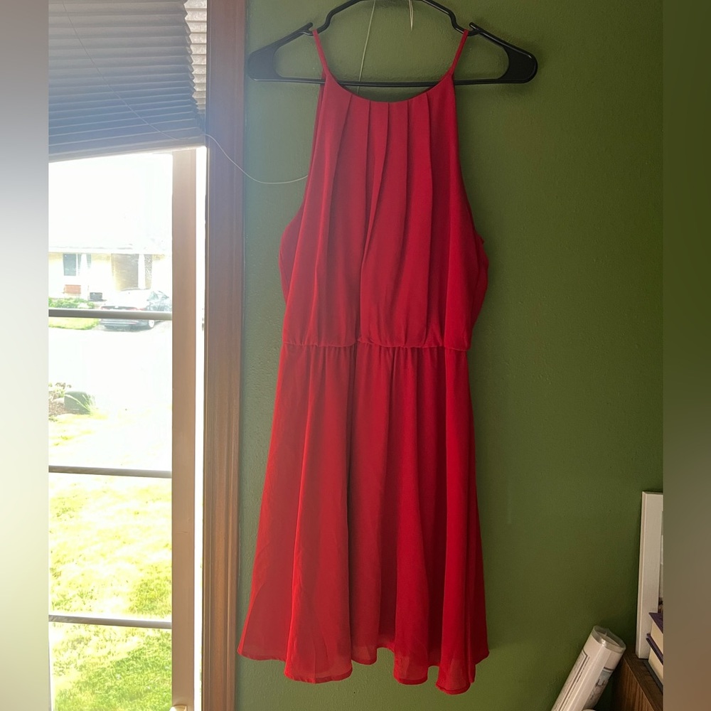 LUSH red mini dress